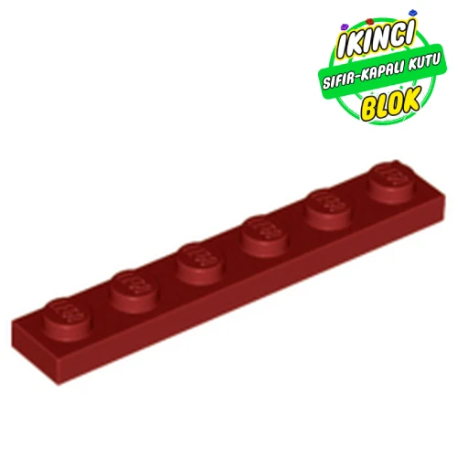 LEGO® Plate 1 x 6 Koyu Kırmızı Sıfır