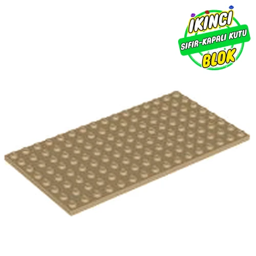 LEGO® Plate 8 x 16 Koyu Bej Sıfır