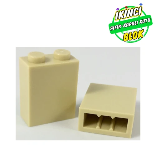 LEGO® Brick 1 x 2 x 2 with Inside Stud Holder Bej Sıfır