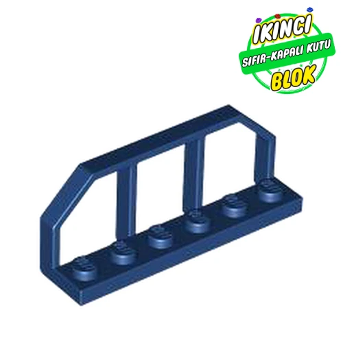 LEGO® Plate Special 1 x 6 with Train Wagon End Fence Koyu Mavi Sıfır