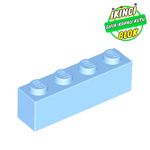 LEGO® Brick 1 x 4 Parlak Açık Mavi Sıfır