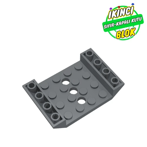 LEGO® Slope Inverted 45° 6 x 4 Double with 4 x 4 Recessed and 3 Holes Koyu Mavimsi Gri Sıfır