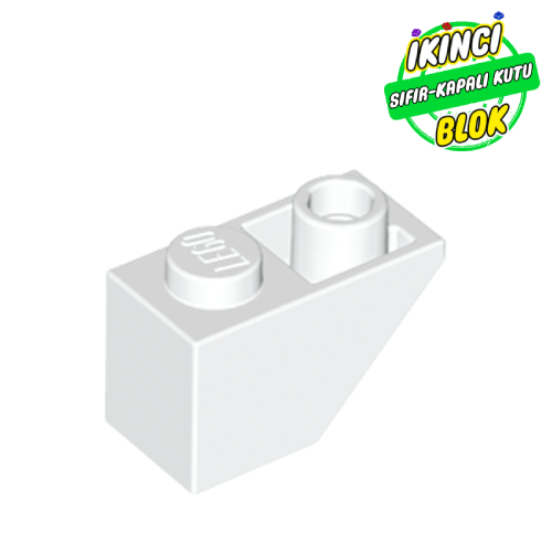 LEGO® 2 x 1 Eğimli Tuğla 45 Derece Ters Beyaz Sıfır