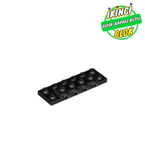LEGO® Plate Special 2 x 6 x 2/3 with 4 Studs on Side, 3 Support Walls on Bottom Siyah Sıfır