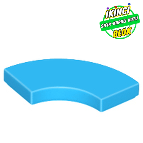 LEGO® 2 x 2 Kavisli Düz Plaka Koyu Azur Sıfır