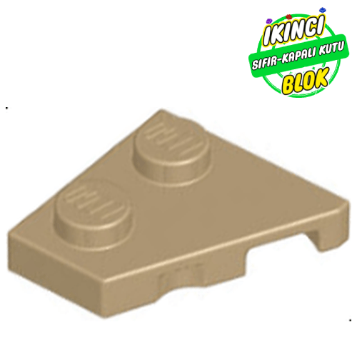 LEGO® 2 x 2 Köşe Sol Plaka Koyu Bej Sıfır