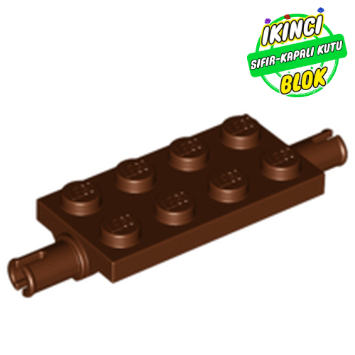 LEGO® 2 x 4 Pim Bağlantılı Modifiye Plaka Kızıl Kahverengi Sıfır
