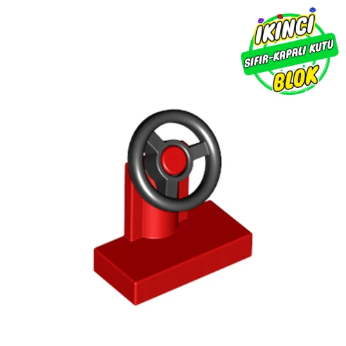 LEGO® 1 x 2 Direksiyonlu Düz Plaka Kırmızı Sıfır