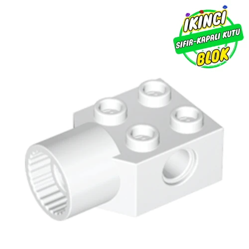 LEGO® Technic Brick Special 2 x 2 with Pin Hole, Rotation Joint Socket Beyaz Sıfır