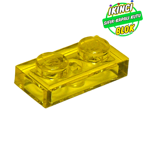 LEGO® 1 x 2 Plaka Şeffaf Sarı Sıfır