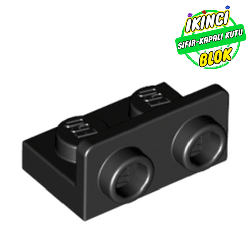 LEGO® 1 x 2 Braket Ters 1 x 2 Bağlantılı Siyah Sıfır