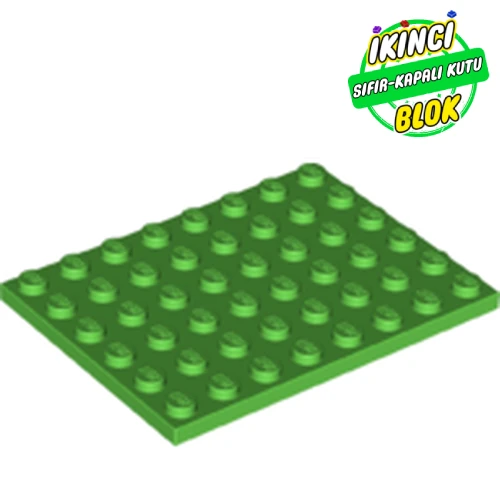 LEGO® Plate 6 x 8 Parlak Yeşil Sıfır