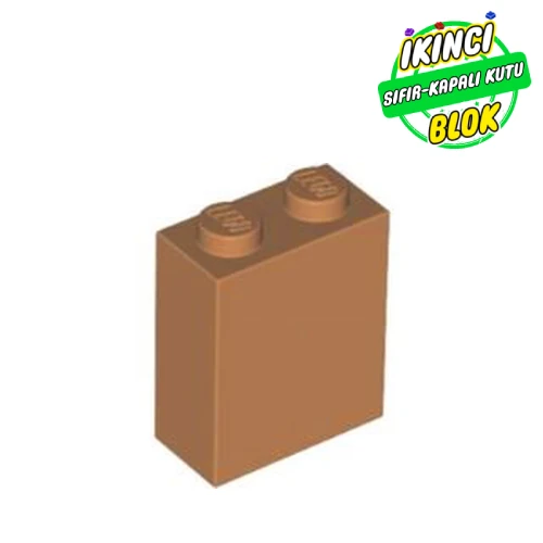 LEGO® Brick 1 x 2 x 2 with Inside Stud Holder Orta Nugat Sıfır