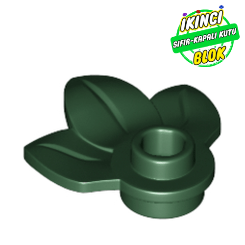 LEGO® 1 x 1 3 Yapraklı Yaprak Koyu yeşil Sıfır