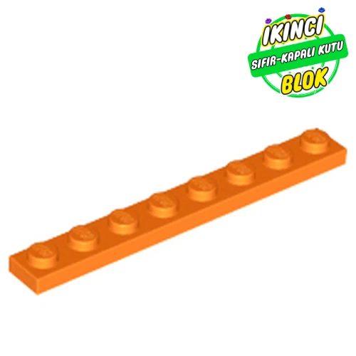 LEGO® 1 x 8 Plaka Turuncu Sıfır
