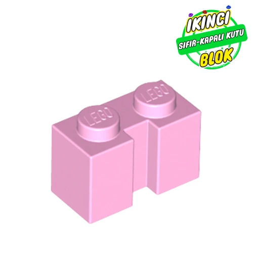LEGO® Brick Special 1 x 2 with Groove Parlak Pembe Sıfır