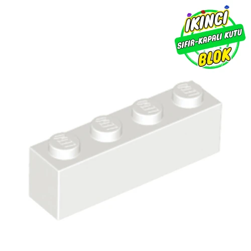 LEGO® Brick 1 x 4 Beyaz Sıfır