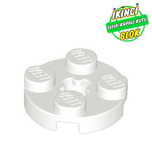 LEGO® 2 x 2 Aks Girişli Daire Plaka Beyaz Sıfır