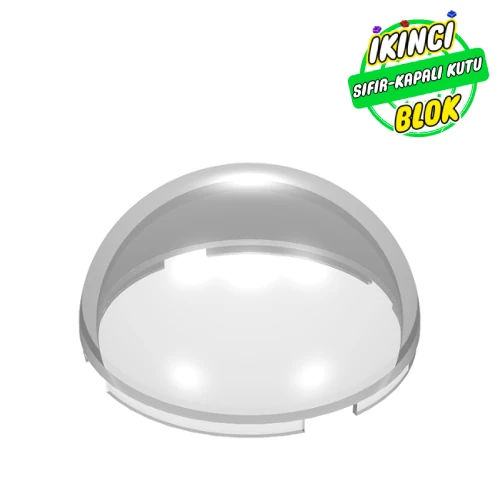 LEGO® Dome Hemisphere 4 x 4 Şeffaf Sıfır