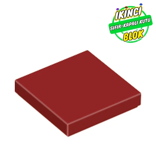 LEGO® Tile 2 x 2 with Groove Koyu Kırmızı Sıfır