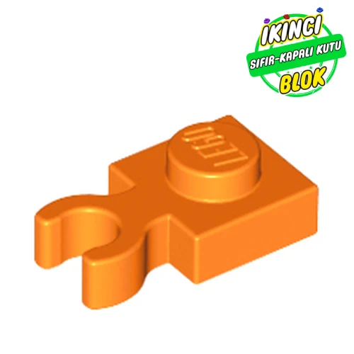 LEGO® Plate Special 1 x 1 with Clip Vertical [Thick Open O Clip] Turuncu Sıfır