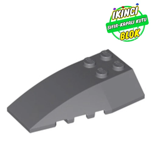 LEGO® 6 x 4 Üçgen Yapılı Kavisli Parça Koyu Mavimsi Gri Sıfır