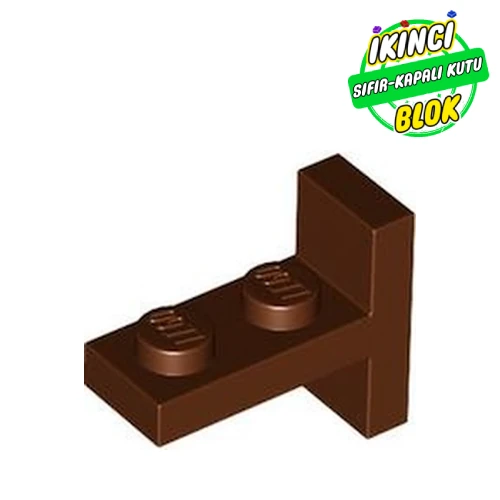LEGO® Bracket 1 x 2 with 1 x 2 Vertical Studs Kırmızımsı Kahverengi Sıfır