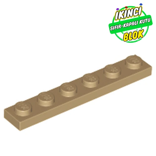 LEGO® Plate 1 x 6 Koyu Bej Sıfır