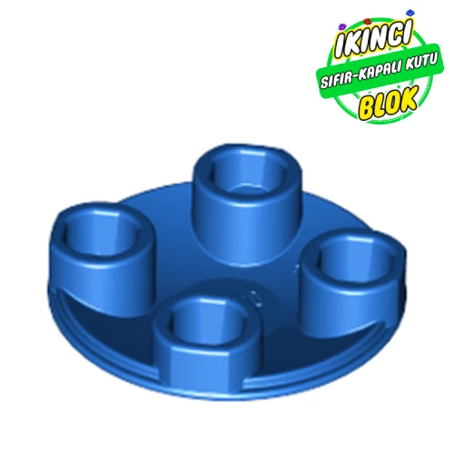 LEGO® Plate Round 2 x 2 with Rounded Bottom [Boat Stud] Mavi Sıfır