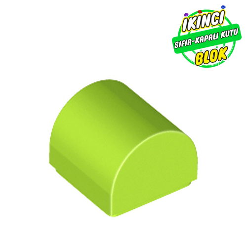LEGO® 1 x 1 x 2/3 Eğimli Parça Limon Yeşili Sıfır
