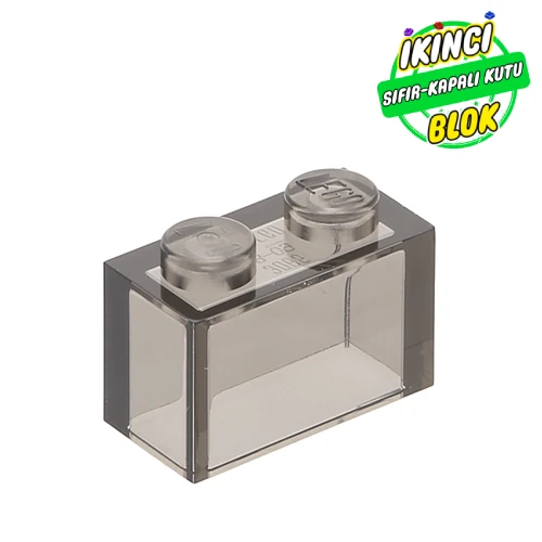 LEGO® Brick 1 x 2 without Bottom Tube Şeffaf Kahverengi Sıfır