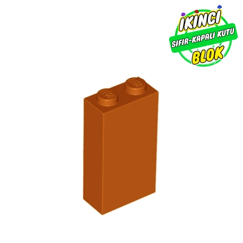LEGO® Brick 1 x 2 x 3 with Bottom Stud Holder Koyu Turuncu Sıfır