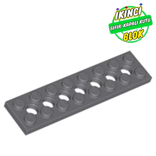 LEGO® Technic Plate 2 x 8 [7 Holes] Koyu Mavimsi Gri Sıfır