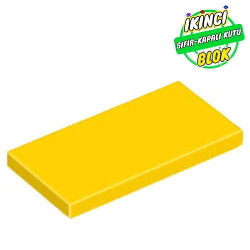 LEGO® Tile 2 x 4 with Groove Sarı Sıfır