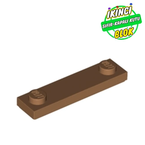 LEGO® Plate Special 1 x 4 with 2 Studs with Groove [New Underside] Orta Nugat Sıfır