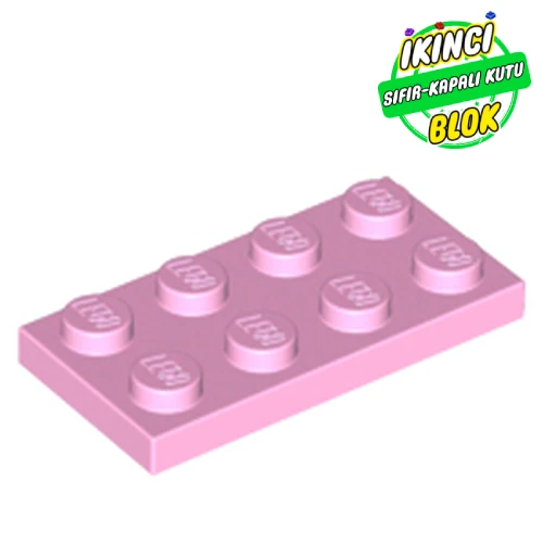 LEGO® Plate 2 x 4 Parlak Pembe Sıfır