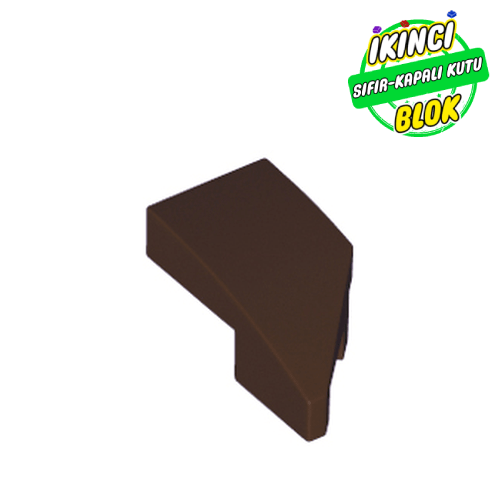 LEGO® 2 x 1 x 2/3 Eğimli Parça Sol Koyu Kahverengi Sıfır