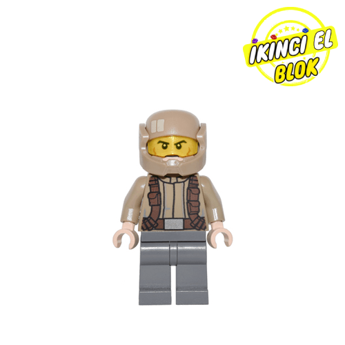 LEGO® Minifigür Resistance Soldier, Dark Tan Helmet, Dark Tan Shirt, Cheek Lines İkinci El
