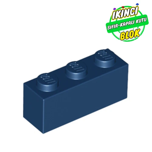 LEGO® Brick 1 x 3 Koyu Mavi Sıfır