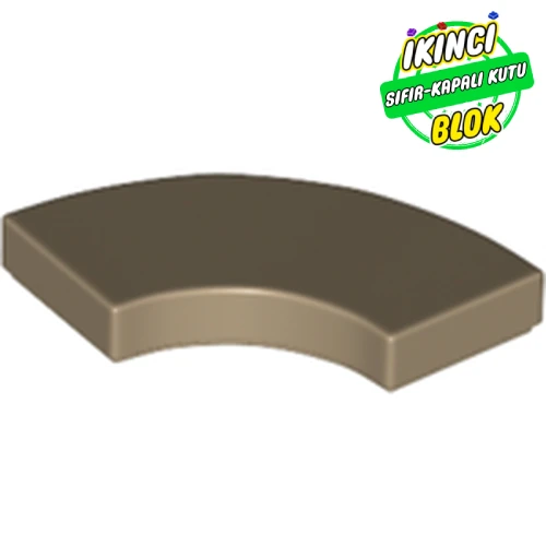LEGO® Tile 2 x 2 Curved, Macaroni Koyu Bej Sıfır