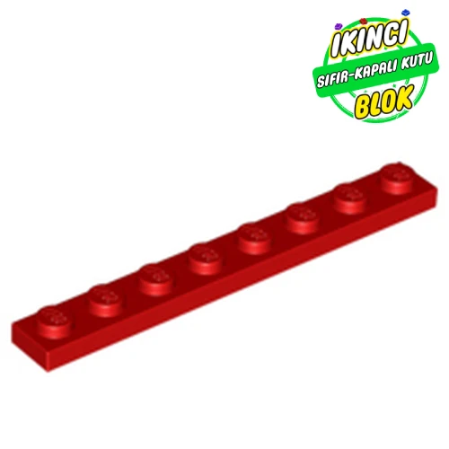 LEGO® Plate 1 x 8 Kırmızı Sıfır