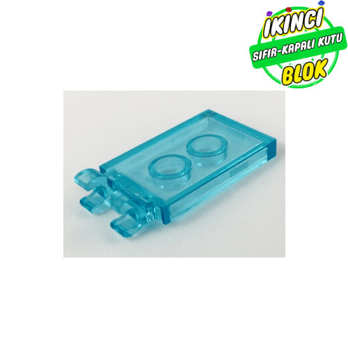 LEGO® 2 x 3 Düz Plaka Yan 2 Adet Yatay O Bağlantılı Şeffaf Açık Mavi Sıfır
