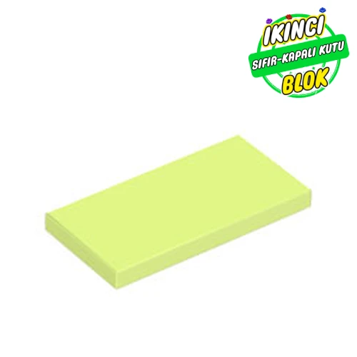 LEGO® Tile 2 x 4 with Groove Sarımsı Yeşil Sıfır
