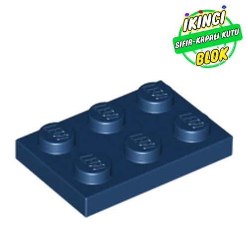 LEGO® Plate 2 x 3 Koyu Mavi Sıfır