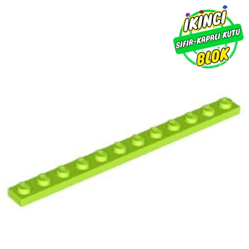 LEGO® Plate 1 x 12 Limon Yeşili Sıfır