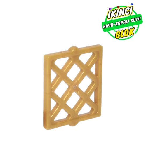 LEGO® Window Pane Latticed 1 x 2 x 2 İnci Altın Sıfır