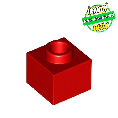 LEGO® Plate 1 x 1 x 2/3 with Open Stud Kırmızı Sıfır