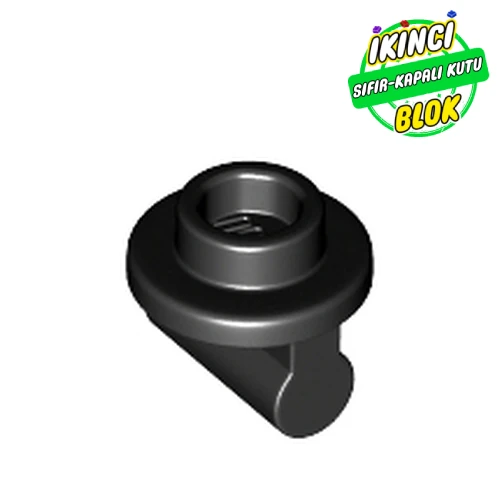 LEGO® Plate Round 1 x 1 with Hollow Stud and Bar on Underside - Long Space Siyah Sıfır