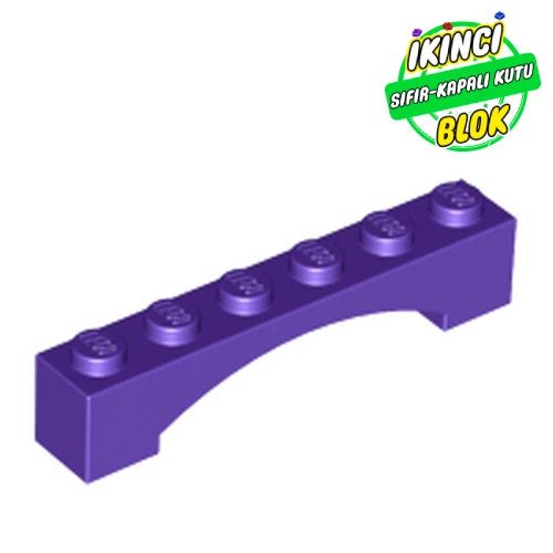 LEGO® Brick Arch 1 x 6 Raised Arch Koyu Mor Sıfır