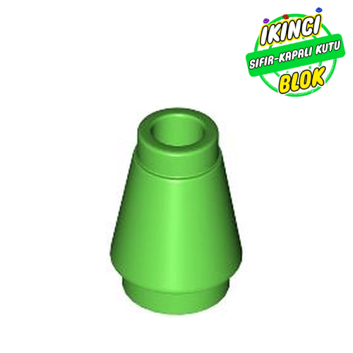 LEGO® 1 x 1 Koni Parlak yeşil Sıfır